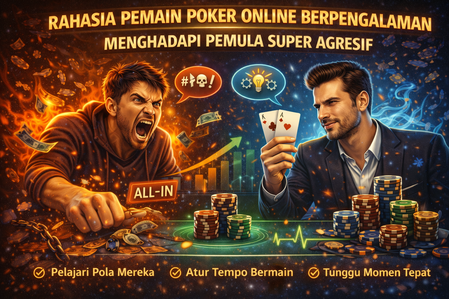 Rahasia Pemain Poker Online Berpengalaman Menghadapi Pemula Super Agresif
