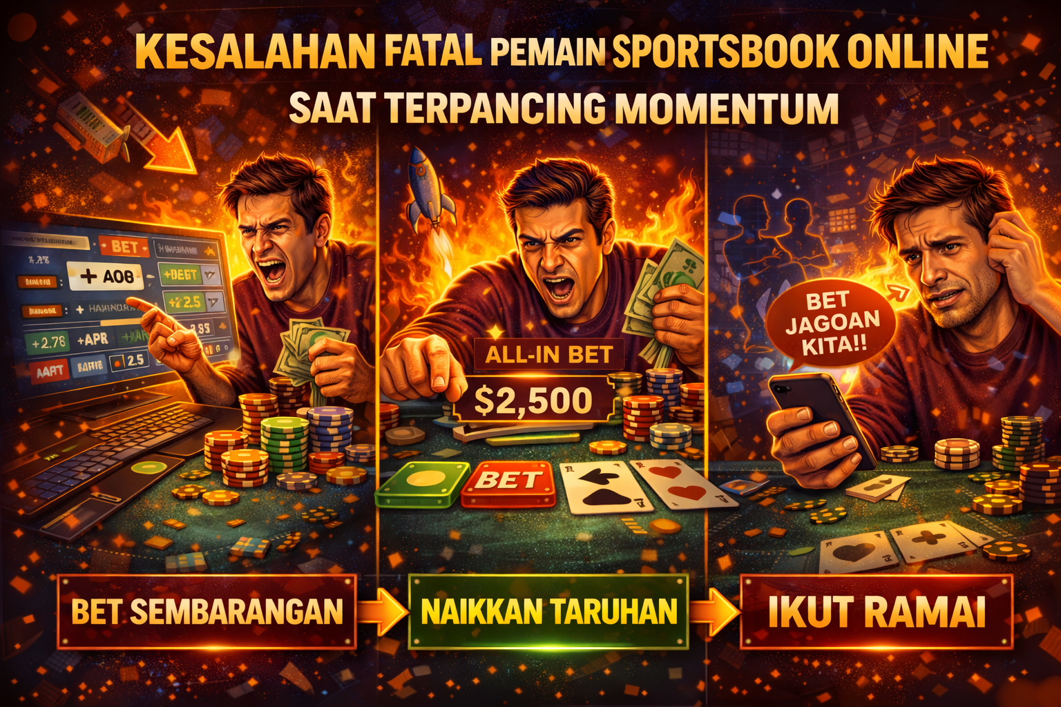 Kesalahan Fatal Pemain Sportsbook Online Saat Terpancing Momentum